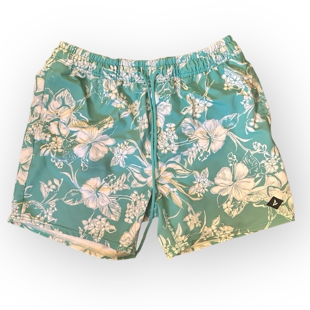 Sperry Tropical Print Swim Trunks Size Large